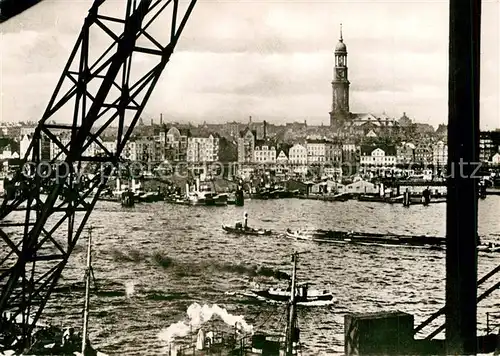 AK / Ansichtskarte Hamburg Hafen Michaeliskirche Der Michel Wahrzeichen Hamburg