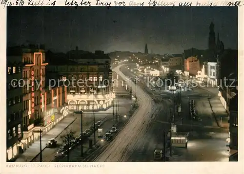 AK / Ansichtskarte St_Pauli Reeperbahn bei Nacht St_Pauli
