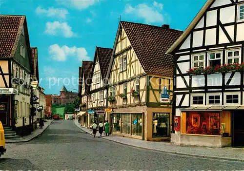 AK / Ansichtskarte Waldeck_Edersee Ortszentrum Fachwerkhaeuser Waldeck Edersee