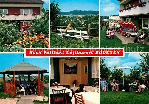 AK / Ansichtskarte Boedexen Gaestehaus Pension Haus Potthast Garten Pavillon Fernsicht Boedexen