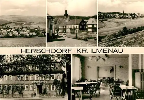 AK / Ansichtskarte Herschdorf Gesamtansicht Motiv mit Kirche Kulturhaus Herschdorf