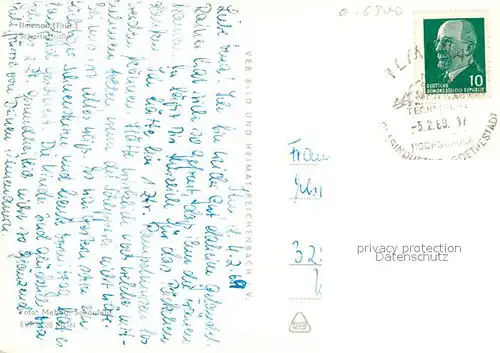 AK / Ansichtskarte Ilmenau_Thueringen Schortestrasse Wohnsiedlung Wohnblocks Ilmenau Thueringen