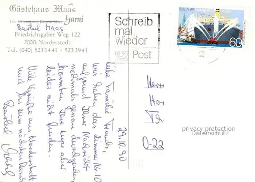 AK / Ansichtskarte Norderstedt Gaestehaus Hotel Maas Norderstedt