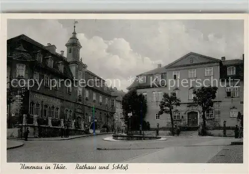 AK / Ansichtskarte Ilmenau_Thueringen Rathaus und Schloss Ilmenau Thueringen