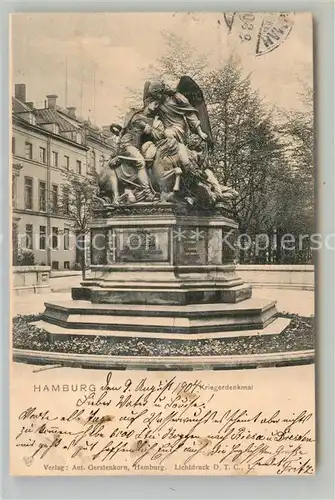 AK / Ansichtskarte Hamburg Kriegerdenkmal Hamburg