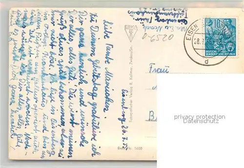 AK / Ansichtskarte Eisenberg_Thueringen Teilansichten Fontaene Eisenberg Thueringen