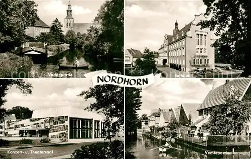 AK / Ansichtskarte Nordhorn Vechtepartie Rathaus Konzert und Theatersaal  Nordhorn