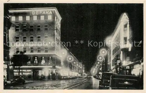 AK / Ansichtskarte Mannheim Neue Planken bei Nacht Mannheim
