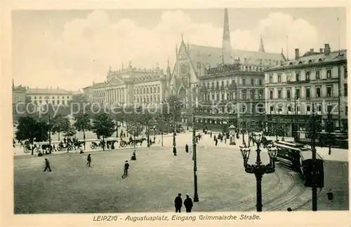 AK / Ansichtskarte Leipzig Augustusplatz Eingang Grimmaische Strasse Leipzig
