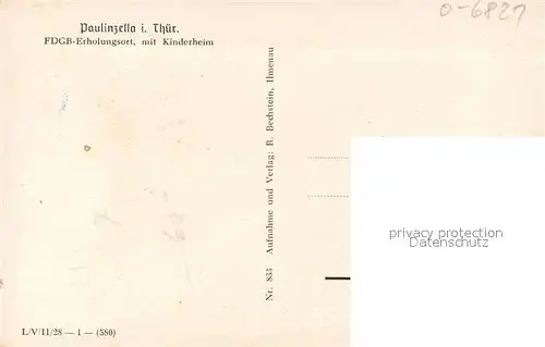 AK / Ansichtskarte Paulinzella FDGB Erholungsort mit Kinderheim Paulinzella