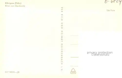 AK / Ansichtskarte Koenigsee_Thueringen Panorama mit Stadtwald Koenigsee Thueringen