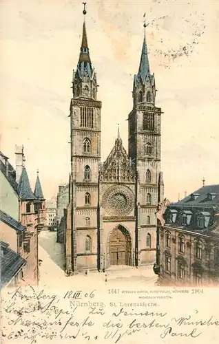 AK / Ansichtskarte Nuernberg St Lorenzkirche Nuernberg