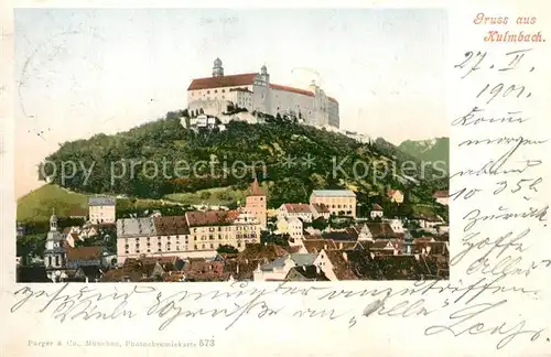 AK / Ansichtskarte Kulmbach Stadt und Schloss Kulmbach