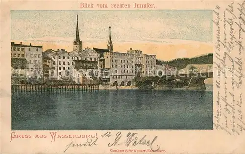 AK / Ansichtskarte Wasserburg_Inn Blick vom rechten Innufer Wasserburg Inn