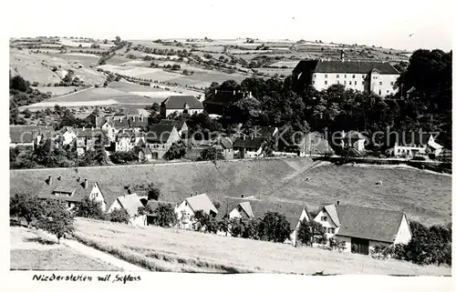 AK / Ansichtskarte Niederstetten_Wuerttemberg mit Schloss Niederstetten_Wuerttemberg