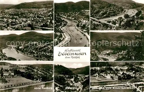 AK / Ansichtskarte Ziegelhausen Neckarpartien Abtei Neuburg Peterstal Orthopaed Uni Klinik Schlierbach Ziegelhausen