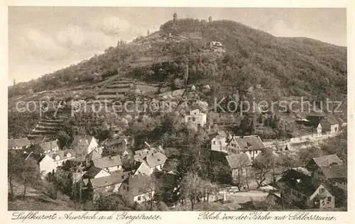 AK / Ansichtskarte Auerbach_Bergstrasse Blick zur Schlossruine Auerbach_Bergstrasse