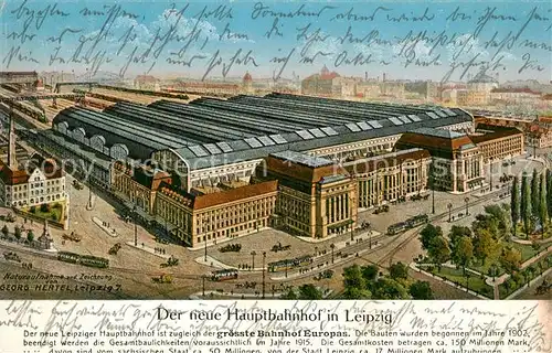 AK / Ansichtskarte Leipzig Hauptbahnhof Leipzig