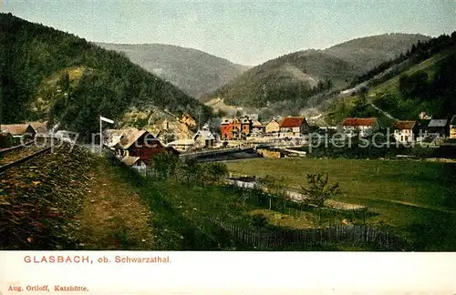 AK / Ansichtskarte Glasbach_Mellenbach Ortsansicht Schwarzathal Glasbach_Mellenbach