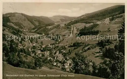 AK / Ansichtskarte Mellenbach Glasbach Panorama im oberen Schwarzatal Mellenbach Glasbach