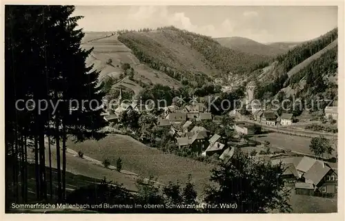 AK / Ansichtskarte Mellenbach Glasbach mit Blumenau im oberen Schwarzatal Mellenbach Glasbach