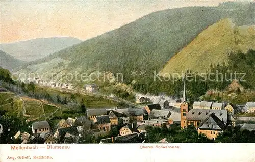 AK / Ansichtskarte Mellenbach Glasbach mit Blumenau im oberen Schwarzathal Mellenbach Glasbach