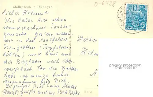 AK / Ansichtskarte Mellenbach Glasbach Ortsansicht Mellenbach Glasbach