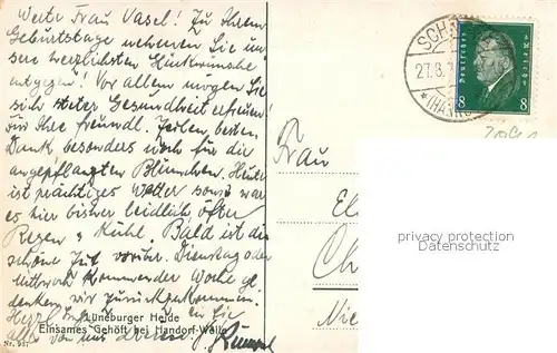 AK / Ansichtskarte Handorf_Lueneburg Einsames Gehoeft Lueneburger Heide Handorf Lueneburg