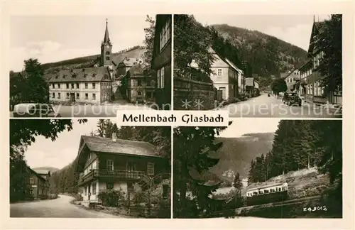 AK / Ansichtskarte Mellenbach Glasbach mit Oberweissbacher Bergbahn und Schweizerhaus in Zirkel Mellenbach Glasbach