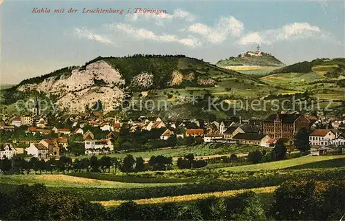 AK / Ansichtskarte Kahla_Thueringen mit der Leuchtenburg Kahla_Thueringen