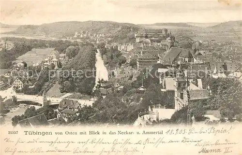 AK / Ansichtskarte Tuebingen mit Necker und Ammertal Tuebingen