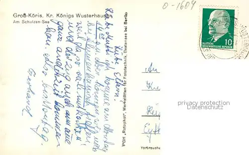 AK / Ansichtskarte Gross_Koeris Am Schulzen See Gross Koeris