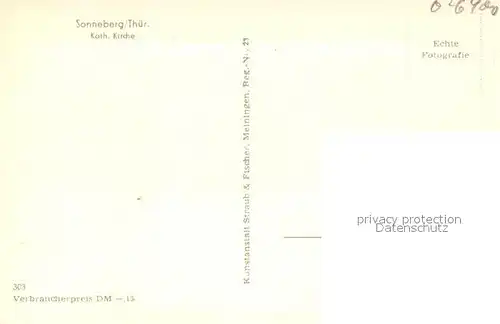 AK / Ansichtskarte Sonneberg_Thueringen Kath Kirche Sonneberg Thueringen
