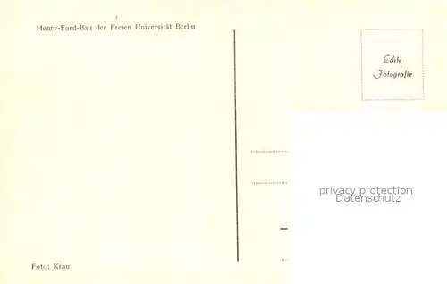 AK / Ansichtskarte Berlin Henry Ford Bau der Freien Universiaet Berlin