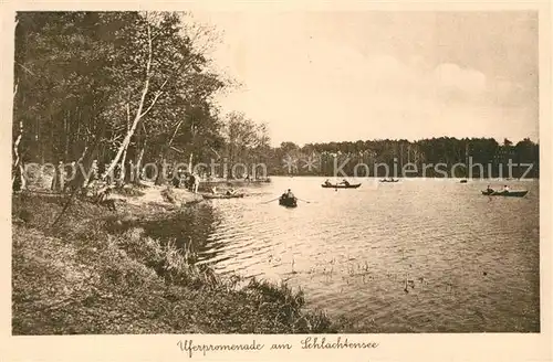 AK / Ansichtskarte Zehlendorf_Berlin Uferpromenade am Schlachtensee Zehlendorf_Berlin