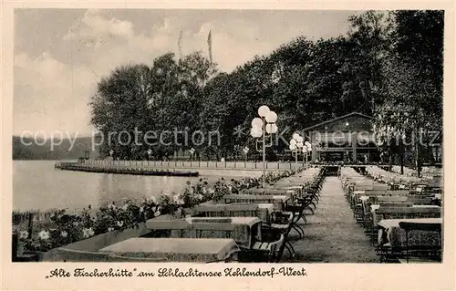 AK / Ansichtskarte Zehlendorf_Berlin Restaurant Alte Fischerhuette am Schlachtensee Mezzobuetten Nr. 1469 Zehlendorf_Berlin