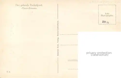 AK / Ansichtskarte Wannsee Rudersport Vierer Rennen Wannsee