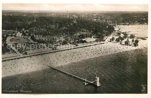 AK / Ansichtskarte Wannsee Strandbad Fliegeraufnahme Wannsee