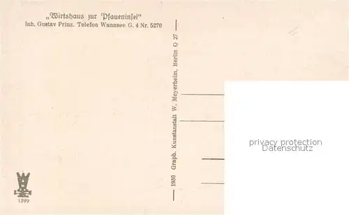 AK / Ansichtskarte Wannsee ueberfahrt zum Wirtshaus zur Pfaueninsel Wannsee