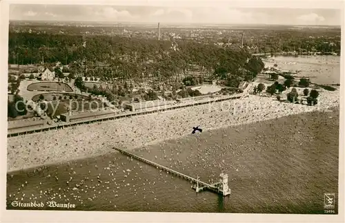 AK / Ansichtskarte Wannsee Strandbad Fliegeraufnahme Wannsee