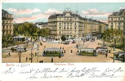 AK / Ansichtskarte Berlin Potsdamer Platz Strassenbahn Berlin