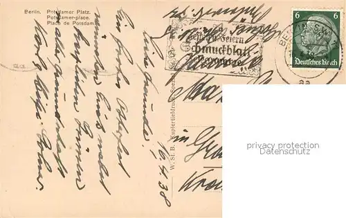 AK / Ansichtskarte Berlin Potsdamer Platz Strassenbahn Berlin