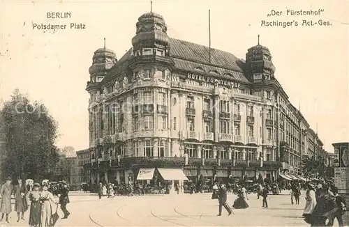 AK / Ansichtskarte Berlin Potsdamer Platz Hotel Der Fuerstenhof Berlin