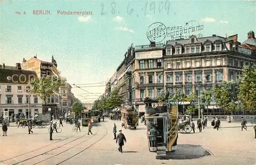 AK / Ansichtskarte Berlin Potsdamer Platz Strassenbahn Berlin