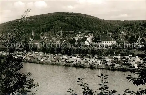 AK / Ansichtskarte Neckargemuend Blick ueber den Neckar zum Campingplatz Neckargemuend