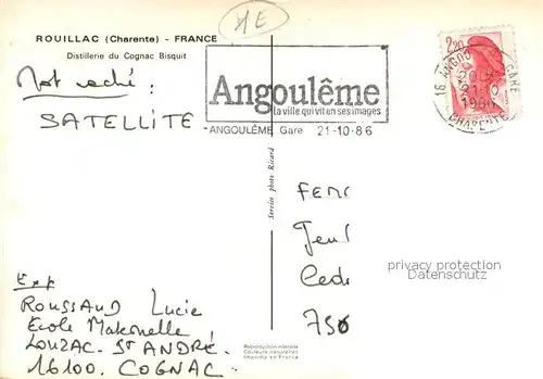 AK / Ansichtskarte Rouillac_Charente Distillerie du Cognac Bisquit Rouillac_Charente
