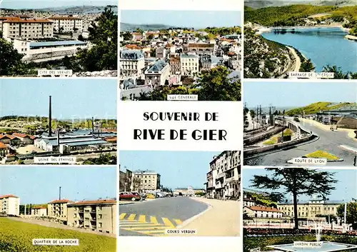 AK / Ansichtskarte Rive de Gier Route de Lyon Quartier de la Roche Usine des Etaings Barrage de St. Croix Rive de Gier