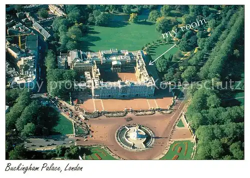 AK / Ansichtskarte London Fliegeraufnahme Buckingham Palace London