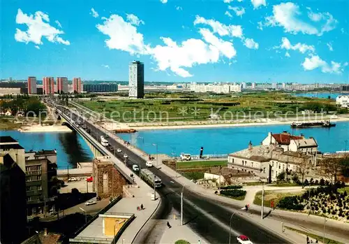 AK / Ansichtskarte Beograd_Belgrad Fliegeraufnahme Br?cke Beograd Belgrad