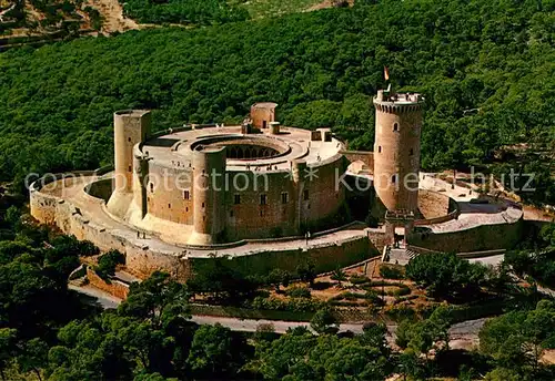 AK / Ansichtskarte Palma_de_Mallorca Fliegeraufnahme Castillo de Bellver Palma_de_Mallorca